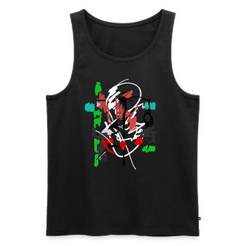Abstrakte Kunst - Männer Premium Bio Tank Top - Schwarz - Vorne - AI Model Male 178 light (178cm)