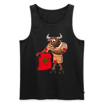 Morocco Fan Taurus - Men's Premium Organic Tank Top - black - Front - AI Model Male 178 light (178cm)