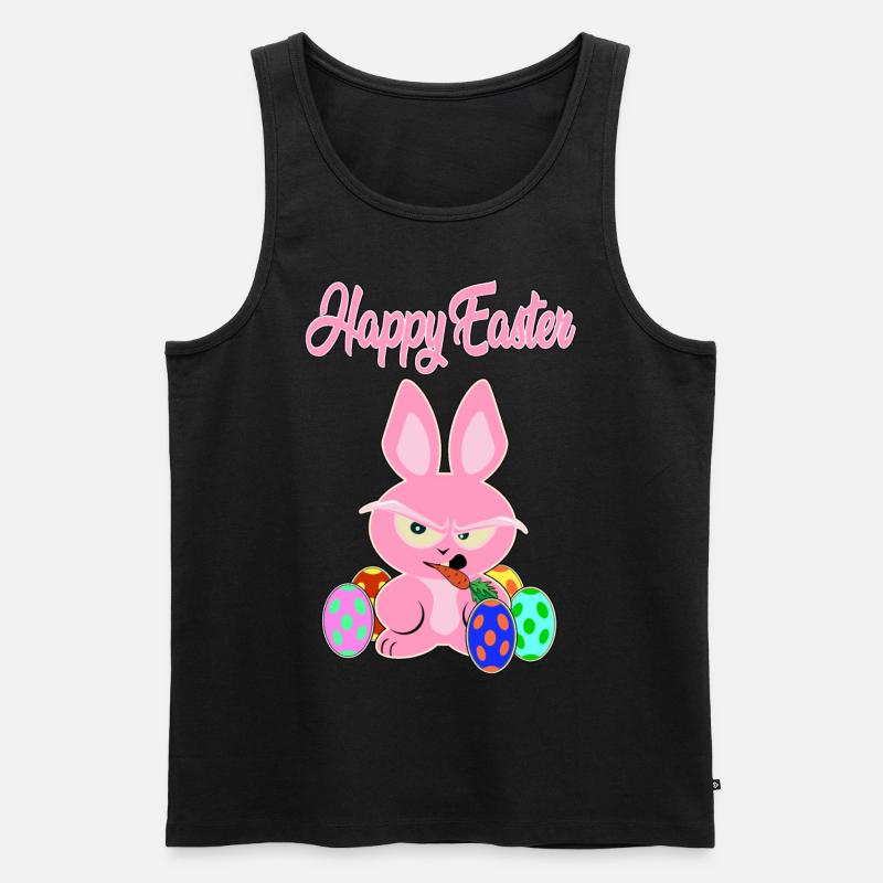 Happy Easter Pink Easter - Men's Premium Organic Tank Top - black
