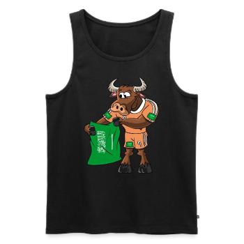 Arabie Saoudite Fan Taureau - Débardeur bio Premium Homme - noir - Devant - Michal (187cm)