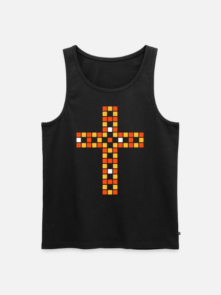 Cross Symbol - Vector - Men's Premium Organic Tank Top - black