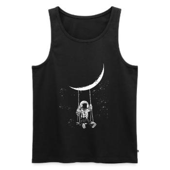espace - Débardeur bio Premium Homme - noir - Devant - AI Model Male 178 light (178cm)