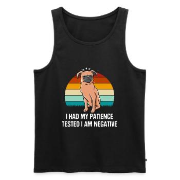 Ich hatte meine Geduld getestet. Ich bin negativ s - Männer Premium Bio Tank Top - Schwarz - Vorne - Michal (187cm)
