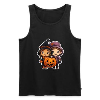 Halloweenkinder - Männer Premium Bio Tank Top - Schwarz - Vorne - AI Model Male 178 light (178cm)