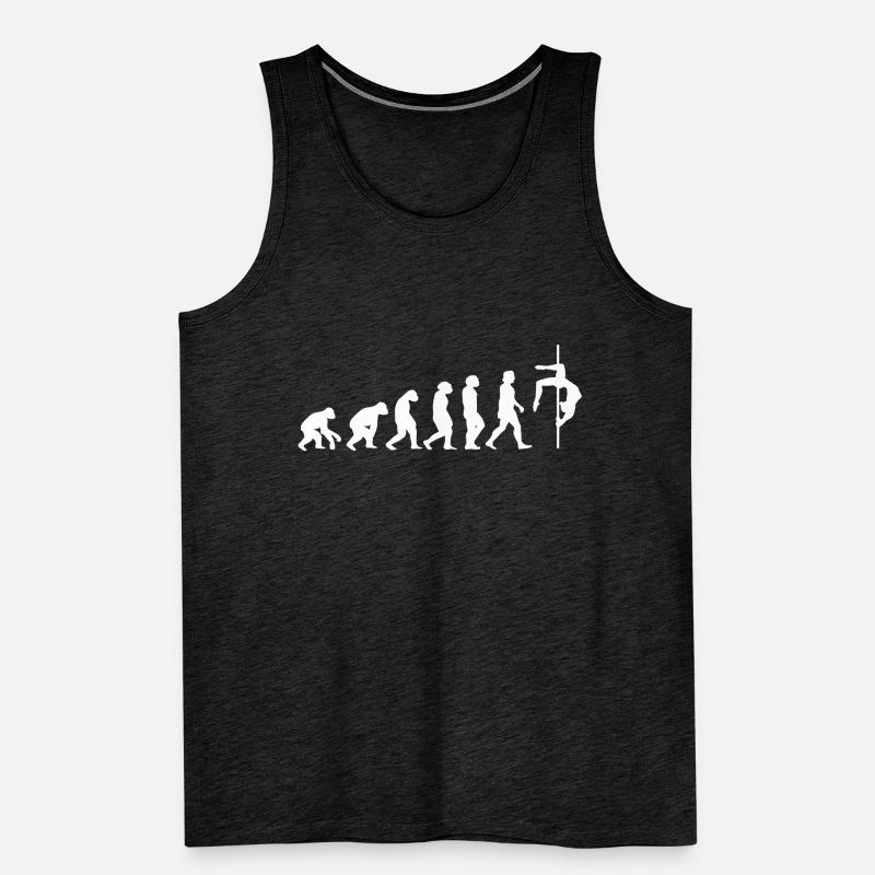 Pole Dance Tänzerin Evolution der Menschen Sport Männer Premium Bio Tank Top