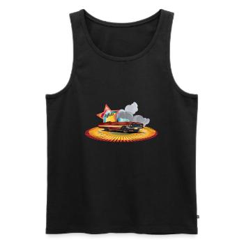 Stylish classic car - Men's Premium Organic Tank Top - black - Front - Michal (187cm)