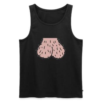 Sackgesicht Hoden Eier JGA witzig Geschenk Männer - Männer Premium Bio Tank Top - Schwarz - Vorne - Michal (187cm)