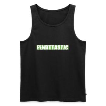 Fendttastic Agriculture Tracteur Agriculteur - Débardeur bio Premium Homme - noir - Devant - AI Model Male 178 light (178cm)