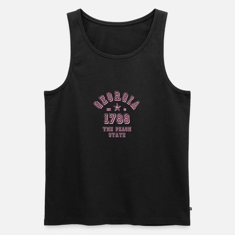 Georgia - Männer Premium Bio Tank Top - Schwarz