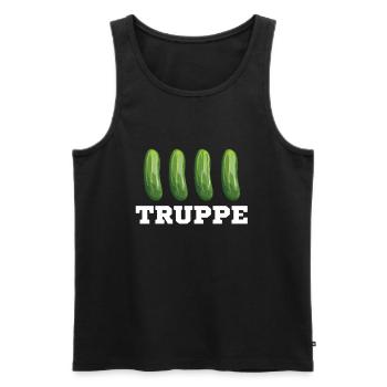 Gurkentruppe Trainer Gurke Mannschaft Fußball Team - Männer Premium Bio Tank Top - Schwarz - Vorne - Michal (187cm)