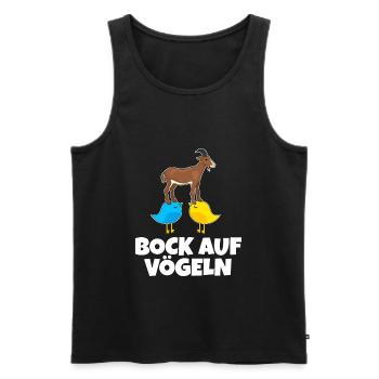 Bock on birds sex pickup dirty nasty single - Men's Premium Organic Tank Top - black - Front - Michal (187cm)