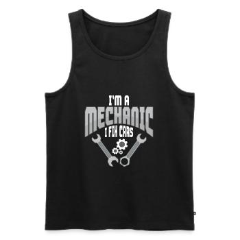 Je suis mécanicien Je répare des voitures Cadeau de mécanicien automobile - Débardeur bio Premium Homme - noir - Devant - Michal (187cm)