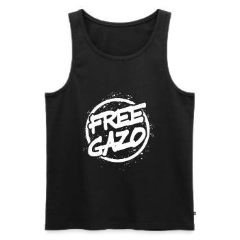 Free Gazo Rapper Haft Rap Hamburg Gangster Knast - Männer Premium Bio Tank Top - Schwarz - Vorne - AI Model Male 178 light (178cm)