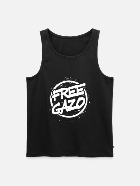 Gratis Gazo Rapper Haft Rap Hamburg Gangster Gevangenis - Mannen Premium Bio Tanktop - zwart