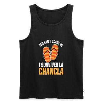 La Chancla Mexican Child Mexico Mother Latina - Men's Premium Organic Tank Top - black - Front - AI Model Male 178 light (178cm)