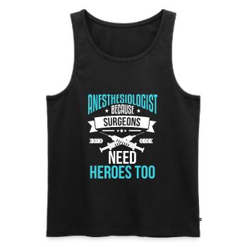 Propofol anesthesia anesthesiology anesthetist - Men's Premium Organic Tank Top - black - Front - AI Model Male 178 light (178cm)