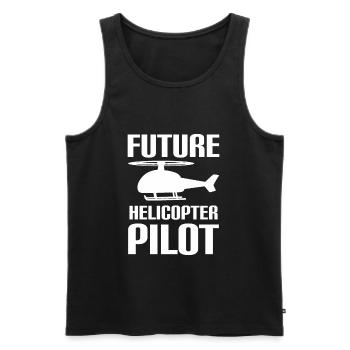 Future Helicopter Pilot Familie Kinder Piloten - Männer Premium Bio Tank Top - Schwarz - Vorne - AI Model Male 178 light (178cm)