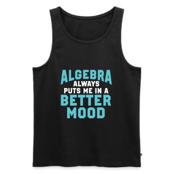 Algebra Mathematics Math Mathematician Teacher - Men's Premium Organic Tank Top - black - Front - AI Model Male 178 light (178cm)