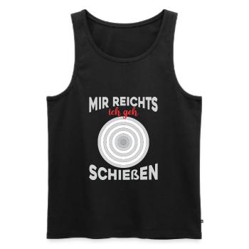 Schützenverein Schießen Schießsport Zielscheibe - Männer Premium Bio Tank Top - Schwarz - Vorne - Michal (187cm)