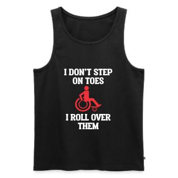 Rollstuhl Rollstuhlfahrer Handicap Rolli Humor - Männer Premium Bio Tank Top - Schwarz - Vorne - AI Model Male 178 light (178cm)