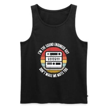Sound Engineer Sound Engineer Sound Engineer Music DJ - Men's Premium Organic Tank Top - black - Front - Michal (187cm)