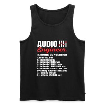 Sound Engineer Sound Engineer Sound Engineer Music DJ - Men's Premium Organic Tank Top - black - Front - Michal (187cm)