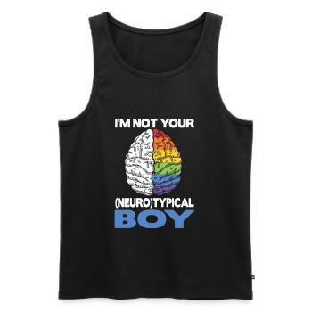 Neurodiversity Neurodiversität Autist Autismus - Männer Premium Bio Tank Top - Schwarz - Vorne - AI Model Male 178 light (178cm)