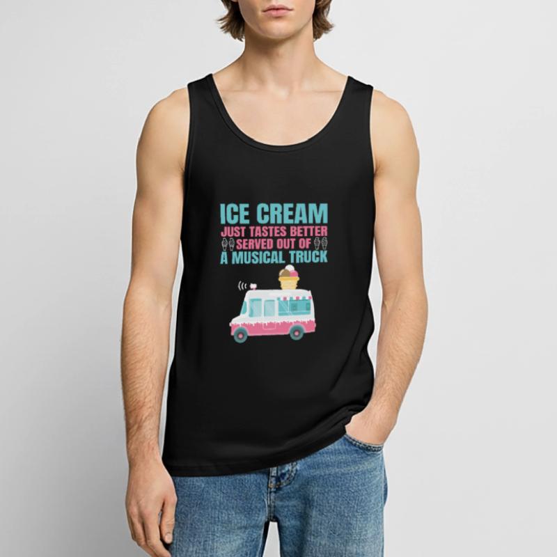 Eiswagen Eismann Eisverkäufer Eisdiele Eis Truck Männer Premium Bio Tank Top