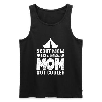 Scout Mama Pfadfinder Mutter Zelt Natur Camping - Männer Premium Bio Tank Top - Schwarz - Vorne - AI Model Male 178 light (178cm)