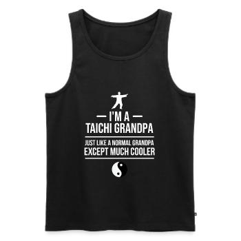 Taichi Opa Großvater Tai chi Taiji Aikido Kämpfer - Débardeur bio Premium Homme - noir - Devant - AI Model Male 178 light (178cm)