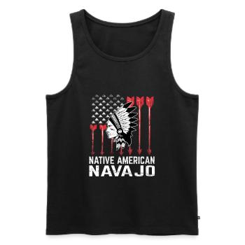 Navajo Tribe Native American Indian Indianer - Männer Premium Bio Tank Top - Schwarz - Vorne - AI Model Male 178 light (178cm)