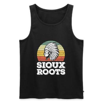 Sioux Tribe Native American Indian Indianer - Männer Premium Bio Tank Top - Schwarz - Vorne - AI Model Male 178 light (178cm)