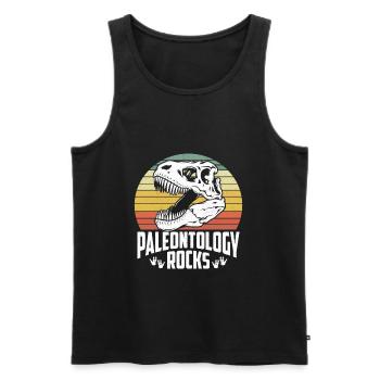 Paleontologist Dinosaur Excavation Fossil Dino - Men's Premium Organic Tank Top - black - Front - AI Model Male 178 light (178cm)