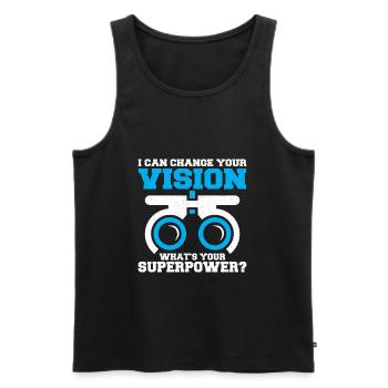 Optician Optometrist Optician Eye Optician Doctor Profession - Men's Premium Organic Tank Top - black - Front - AI Model Male 178 light (178cm)