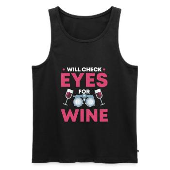 Optician Optometrist Optician Eye Optician Doctor Profession - Men's Premium Organic Tank Top - black - Front - AI Model Male 178 light (178cm)