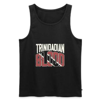 Trini Trinidad und Tobago Flagge Musik Trini - Männer Premium Bio Tank Top - Schwarz - Vorne - AI Model Male 178 light (178cm)