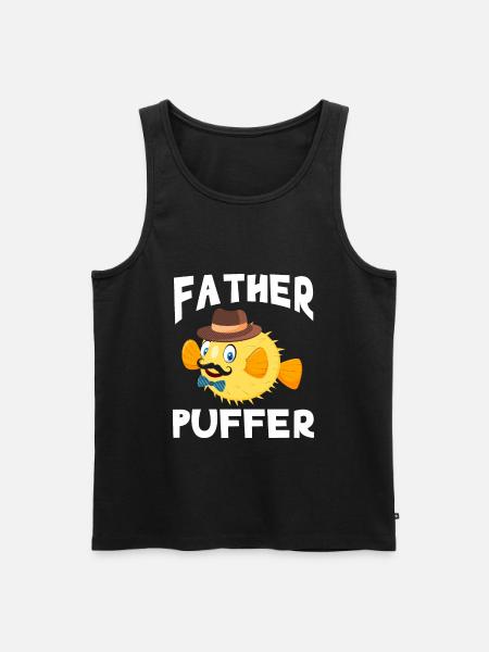 Puffer fisk Buffer fisk Fisk Ballon fisk Fisk - Herre Premium økologisk tanktop - sort