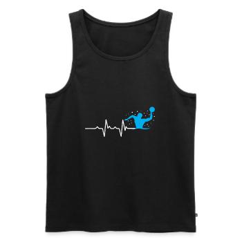 Water polo swimming water sports water polo coach - Men's Premium Organic Tank Top - black - Front - Michal (187cm)