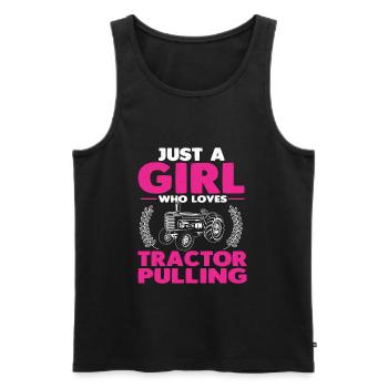 Tracteur tracteur agriculteur agriculteur - Débardeur bio Premium Homme - noir - Devant - Michal (187cm)