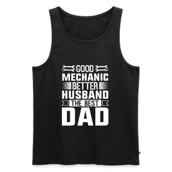 Good Mechanic Better Husband The Best Dad - Men's Premium Organic Tank Top - black - Front - Michal (187cm)
