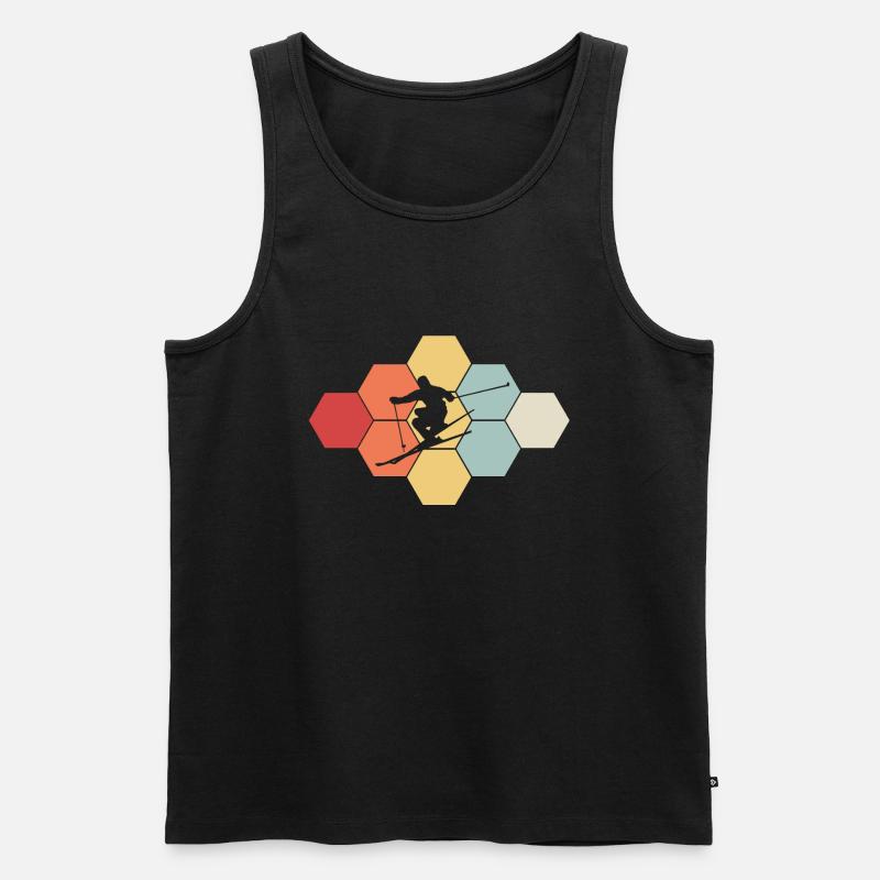 skiing - Männer Premium Bio Tank Top - Schwarz