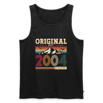 Original 2004 Jahrgang 2004 20. Geburtstag 2004 - Männer Premium Bio Tank Top - Schwarz - Vorne - Michal (187cm)