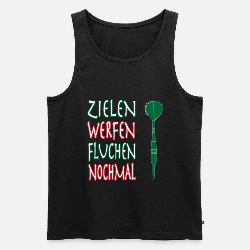 Dart - Männer Premium Bio Tank Top - Schwarz