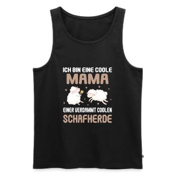 Coole Mama Coolen Schafherde Familie Kinder - Männer Premium Bio Tank Top - Schwarz - Vorne - AI Model Male 178 light (178cm)