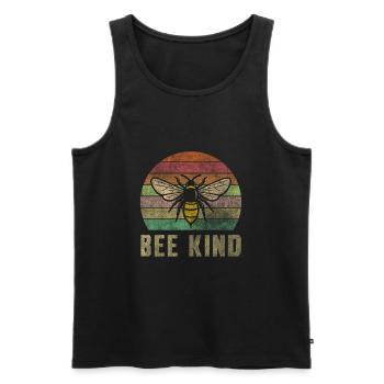 Bee child beekeeper bees bee friend bee lover - Men's Premium Organic Tank Top - black - Front - AI Model Male 178 light (178cm)