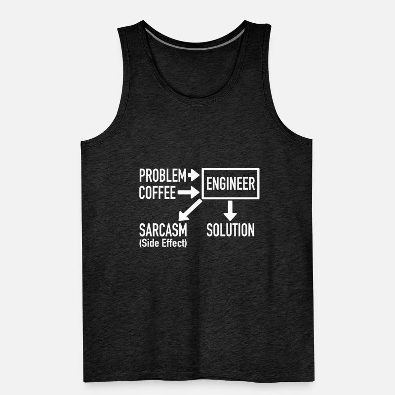 Engineer Problem Coffee Sarcasm Solution Geschenk Männer Premium Bio Tank Top