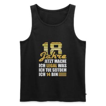 18 Jahre Legal Seitdem 14 Bin 18. Gebeurtstag - Männer Premium Bio Tank Top - Schwarz - Vorne - Michal (187cm)