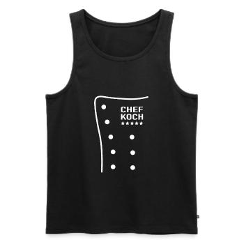 Chef Koch 5 Sterne Kochen Meisterkoch Geschenk - Männer Premium Bio Tank Top - Schwarz - Vorne - Michal (187cm)