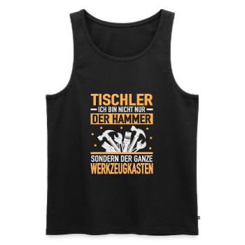 Tischler Hammer Werkzeugkasten Tischlerei Bauberuf - Männer Premium Bio Tank Top - Schwarz - Vorne - Michal (187cm)