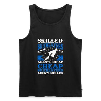 Skilled Bricklayer Mason Mason Craftsman - Men's Premium Organic Tank Top - black - Front - Michal (187cm)